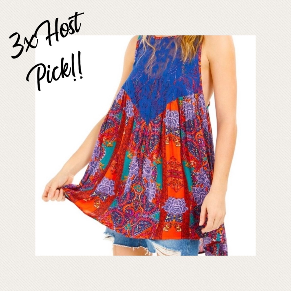 3x HP - Free People Count Me In Trapeze Dress Top - Picture 10 of 10